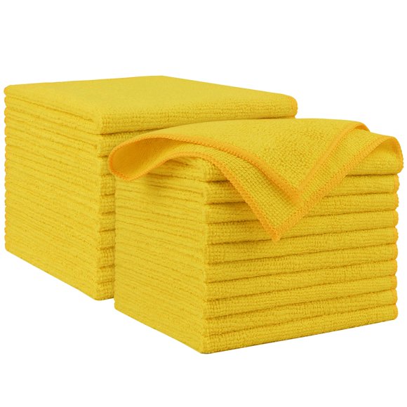 Paño de Limpieza de Microfibra AIDEA - Pack de 20, Toallas de Microfibra para Autos, 30 cm × 30 cm