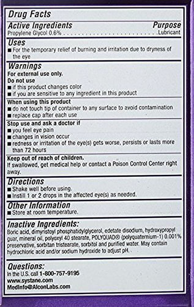 Alcon Systane Balance Lubricant Eye Drops, 0.33 fl oz (4 Pack) (Bundle)