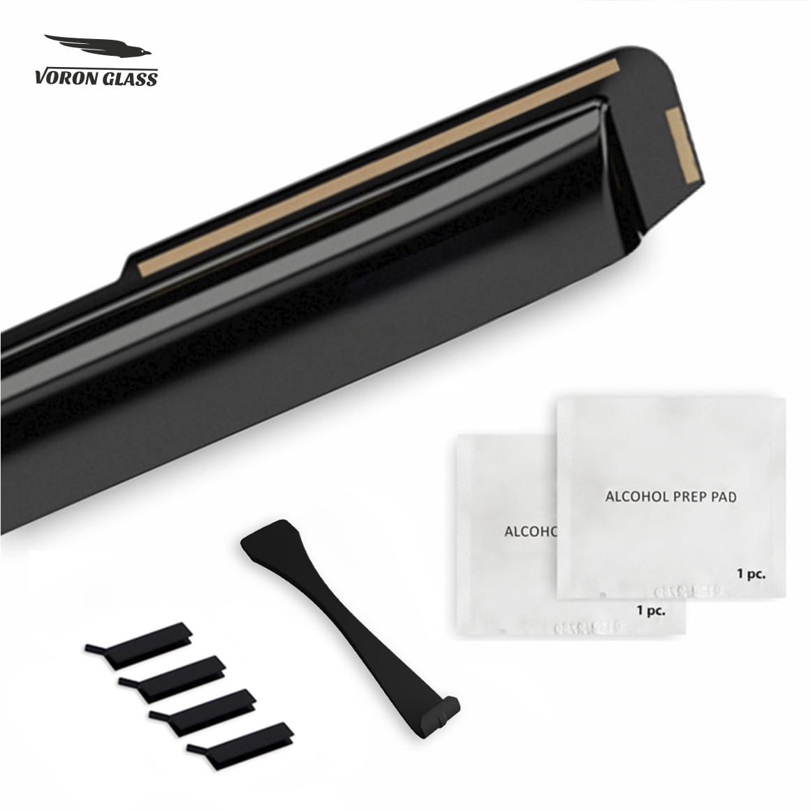 Voron Glass in-Channel Extra Durable Rain Guards for Trucks Chevrolet (Chevy) Silverado 2007-2013 Extended Cab, Window Deflectors, Vent Window Visors, 4 Pieces - 200620