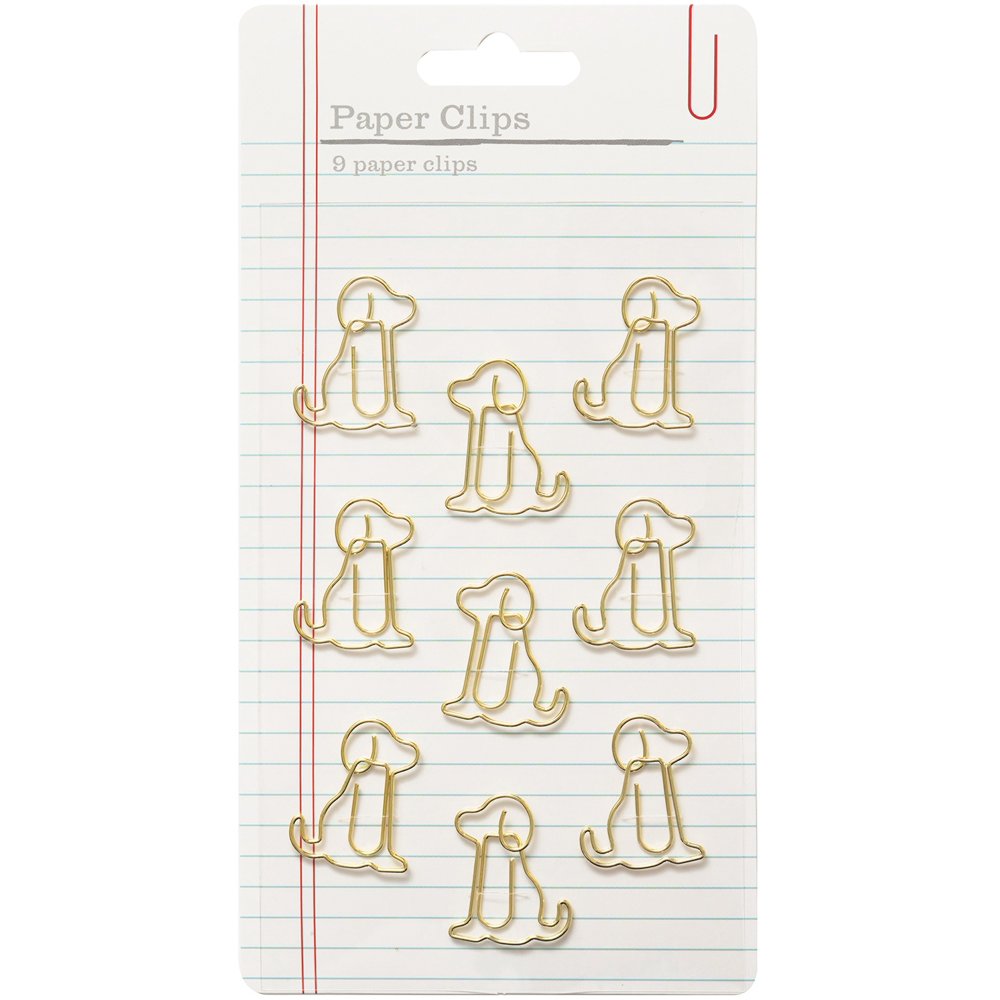 American Crafts Jumbo Shaped Paper Clips 9/PkgDog
