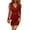 Red, variant on Women's Sexy V Neck Long Sleeve Lace Trim Bodycon Dress, Elegant Evening Party Dress with Waist Splicing, Stretchy Fabric for Date Night,Red M