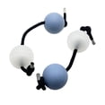 thumbnail image 1 of Œufs de Sable Asalato Shakers Africains Instrument de Percussion à Boule de Rythme Bleu et Blanc, 1 of 10