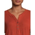 thumbnail image 4 of Time and Tru Women's Short Sleeve Henley, 4 of 5