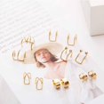 thumbnail image 4 of HAHDAXIA Manchons d'Oreille pour Femmes, Cartilage Sans Perçage, Ensemble de Boucles d'Oreilles à Clip, Manchons d'Oreille Ajustables, Ensemble de Boucles d'Oreilles, Acier Inoxydable, Clip d'Oreille Hélix pour Adolescentes, 4 of 7