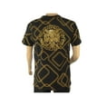 thumbnail image 3 of Mens PLATINI Sports Shirt With Rhine Stones Medallion Chain STT7626 Black Gold, 3 of 4