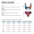 thumbnail image 2 of Kdxio Colorful Abstract Swirls Print Women's 2 Piece High Waisted Wrap Spaghetti Strap Summer Swimsuit Bikini Set-X-Large, 2 of 5
