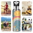 thumbnail image 7 of Yayeee 20oz Insulated Water Bottle Double Wall Stainless Steel with Flip Straw Lid, Blue Rainbow, 7 of 7