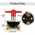 thumbnail image 3 of Battery Isolator Cut Off Switch Circuit Breaker,12V-60V 300A Universal Car Fixed Key Battery Disconnect Automotive Power Isolator Emergency Switch for Car,Bate, 3 of 5
