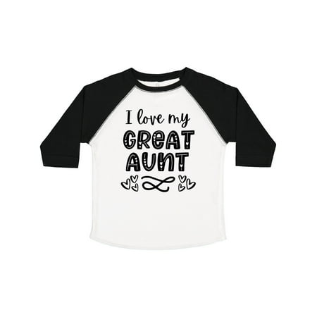 

Inktastic I Love My Great Aunt with Hearts Gift Toddler Boy or Toddler Girl T-Shirt