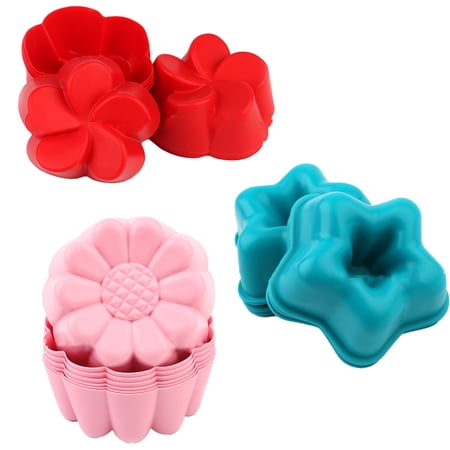Reusable Cupcake Molds Nonstick Cupcake Liners Compatible With Ovens Microwaves Refrigerators And Dishwashers Food-Grade Silicone For Birthday Cake Pans Versatile Baking