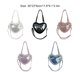 thumbnail image 5 of Guardurnaity Bolso bandolera de gran capacidad con diseño de corazón para estudiantes universitarios japoneses, con correa ajustable y múltiples Bolsas de mensajero y de hombro blanco, 5 of 6