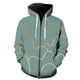 thumbnail image 1 of Sudadera con capucha y cremallera para hombre, diseño de hojas de plantas tropicales, unisex, divertida, informal, de manga larga, estilo Harajuku, con estampado 3D, 1 of 6