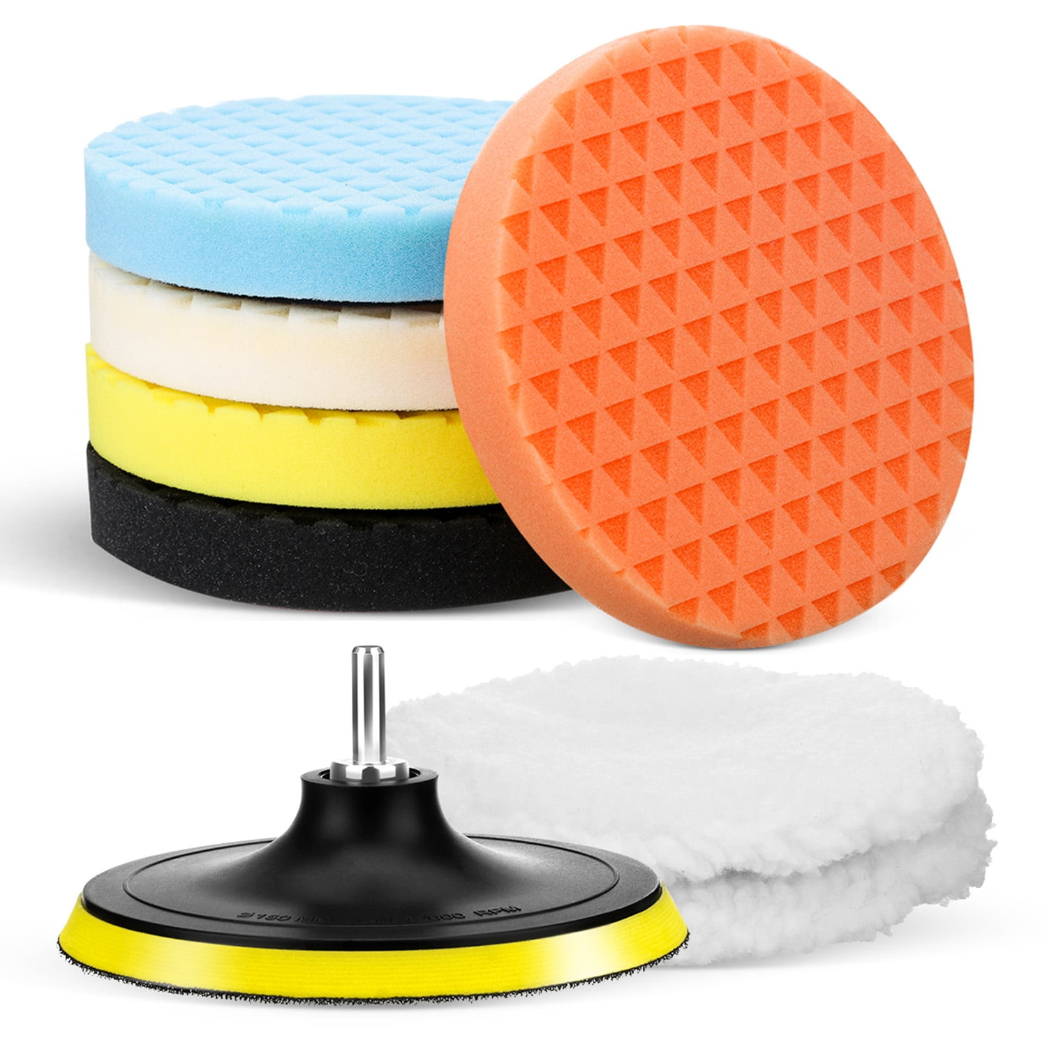 1 Set Wax Handle+Sponge+Towel Polishing Buffing Pad For Car Waxing Polisher Tool 