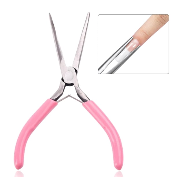 Alicates para puntas de uñas curva C, extensión de uñas de Gel, alicates de construcción rápida, herramienta artística para dar forma a las uñas de acero inoxidable, perfecta
