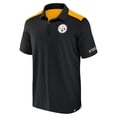 thumbnail image 2 of Men's Fanatics  Black/Gold Pittsburgh Steelers Colorblock Polo, 2 of 3