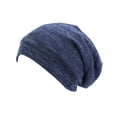 thumbnail image 1 of Qarigey Gorros de invierno con forro de satén para mujer, cómodos, de moda, para quimioterapia, regalos transpirables, suministros para cumpleaños y Sombreros azul marino, 1 of 6
