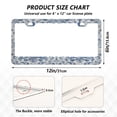 thumbnail image 2 of Aluminum License Plate Frame 2 Pack Car Exterior Accessory Car Tag Holder for Front Rear Plates Cars Decor Vintage Watercolor Floral Pattern, 2 of 7
