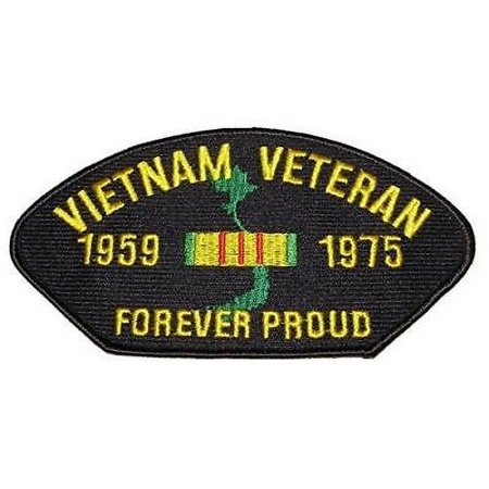 VIETNAM VETERAN FOREVER PROUD 1959-1975 W/ SERVICE RIBBON PATCH SOUTH EAST ASIA