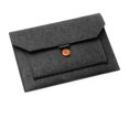 thumbnail image 4 of Bolsa de almacenamiento para computadora y tableta de 14-15,6 pulgadas Bolsa de maleta de fieltro y cuero de PU Negro Namotu CZDZ-HY121, 4 of 6