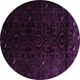 thumbnail image 1 of Ahgly Company Indoor Round Persian Purple Traditional Area Rugs, 3' Round, 1 of 4