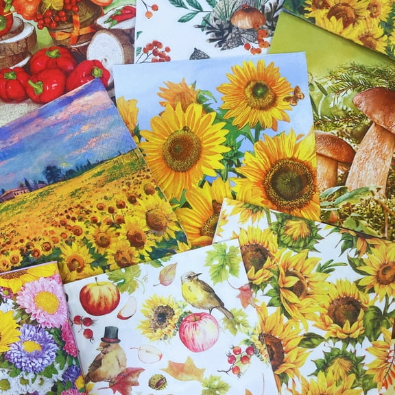Keep Unique Mystery Pack of 20 Decoupage Paper Napkins Fall Autumn Assorted Napkins