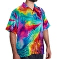 thumbnail image 2 of tie dye43 Men's Short Sleeve Hawaiian Beach Poplin Shirt Casual Printed Button Down Summer Unisex Shirt, 2 of 6