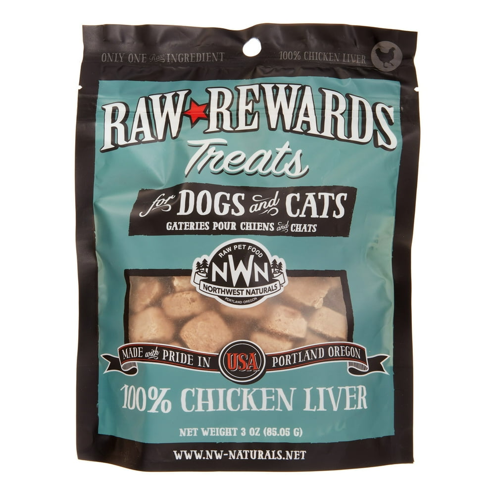 NW Naturals Raw Rewards Chicken Liver Freeze Dried Dog Treats, 3 Oz