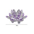 thumbnail image 3 of Figuritas de estilo chino con decoración de flores de loto de cristal para regalos de recuerdo (púrpura) Likrtyny Libre de BPA, 3 of 8