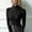 Black, variant on Women’s Turtleneck Tops Long Sleeve Shirts Mock Neck Basic Slim Fitted Tees Lightweight Stretch Base Layer T-Shirt