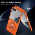 thumbnail image 3 of ELEHOLD Case for Samsung Galaxy Z Flip 7 2025, Ring Magnetic Fits Wireless Charger Anti-Scratch Shockproof Slim Rugged Protective Phone Case for Samsung Galaxy Z Flip 7 ,Orange, 3 of 11