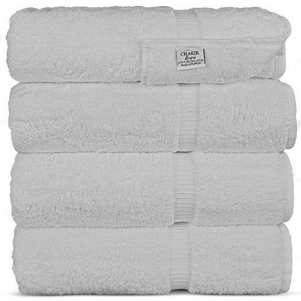 Chakir Turkish Linens Hotel & Spa Quality, Highly Absorbent 100% Turkish Cotton Hand Towels (6 Pack, Gray)