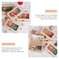 thumbnail image 2 of Minkissy Hand Crank Musical Box Wood Color Manual Melody Family Friends 1Set, 2 of 6