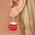 thumbnail image 5 of 6 Pairs 6 Colors Resin Doughnut Dangle Earrings Platinum Brass Jewelry for Women Mixed Color 41mm Pin: 0.6mm 1 pair/color, 5 of 7