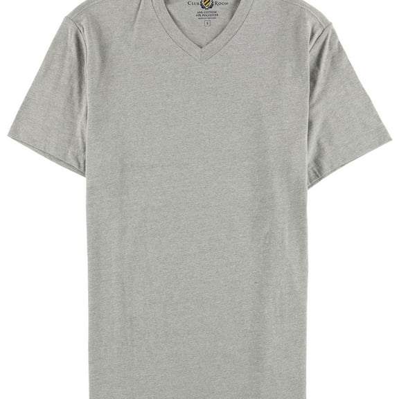 Club Room Mens Solid Basic T-Shirt, Grey, Small
