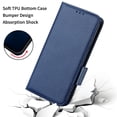 thumbnail image 5 of Designed for iPhone 16 Pro Max Case, Luxury PU Leather Wallet Phone Case with Card Holder Flip Kickstand Drop Protection Phone Case Cover for iPhone 16 Pro Max - Darkblue, 5 of 6