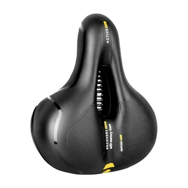Birdeem Wide Soft Padded Saddle Fits for Exercise and Outdoor Bikes Leather