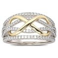 thumbnail image 1 of Minnieouse Anillo de mujer elegante cristal cruzado decorativo mano joyería chapado vacaciones aniversario decoración colgante colgante Ropa, zapatos y accesorios Miscelánea talla 7 Minnieouse  AP015524-03, 1 of 6