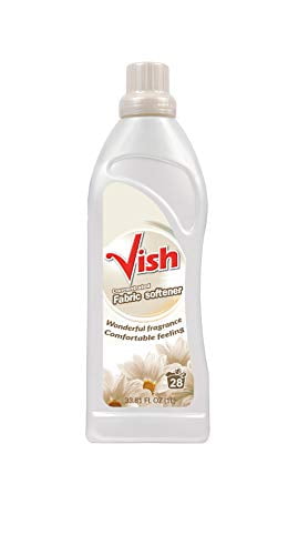 VISH White Concentrated Laundry Softener, Fabric Softener Liquid, unti Wrinkle Guard, Fresh Smell, Fabric Conditioner, Laundry Softener Liquid 25.36 FL Oz ( Set of 3)