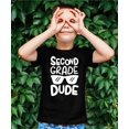 thumbnail image 2 of Olive Loves Apple 2nd Grade Dude First Day of School Gift Back to School T-Shirt Boys Back to School Black Shirt Youth Small, 2 of 5