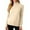 Beige_13#1118H, variant on Hearthz Womens Fleece Tops Long Sleeve Mock Turtleneck Base Layer Women Winter Warm Plush Thermal Tops for Women