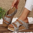 thumbnail image 5 of Domuza Orthopedic Sandals for Women Non Slip Slip on Arch Support Summer Flat Sandals Wide Width Sneakers 2026 New Comfort Orthopedic Shoes Gray 7（EU-38）, 5 of 6