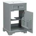 thumbnail image 5 of 20-Inch Single Bathroom Vanity with Ceramic Sink and Adjustable Shelf, 5 of 14