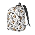 thumbnail image 1 of Disketp French Bulldog3 Mochila de Lona Estampada, Mochila Escolar de Viaje Ligera para Estudiantes y Portátil-Small, 1 of 5