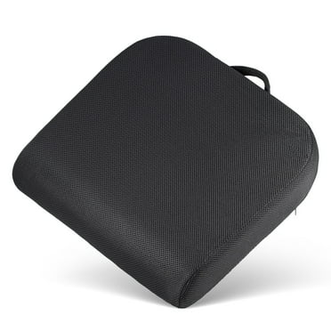 Gilbin Memory Foam Cushion 18 in x 16 in, Black Seat Cushion for Office, Car, Airplane