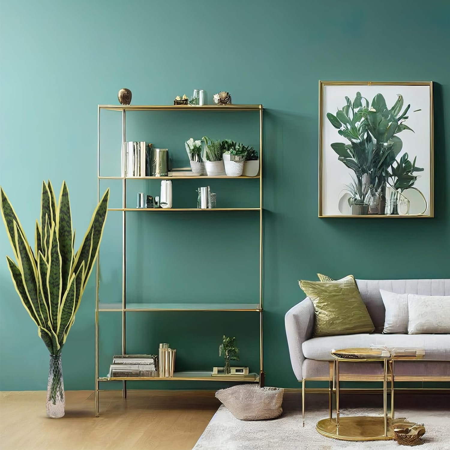 Faux Snake Plant 30 Inch Artificial Snake Plant Tall Faux Agave Plant Fake Sansevieria for Outdoor Indoor Home Office Succulents Greenery Store Decoration (Light Green, 8)