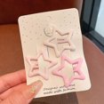 thumbnail image 2 of 3 Pcs/set Children Frosted Simplicity Hairpins For Girls Star Oval Triangle Square Hair Clips For Kids Snap Hair Clips Hairpins, 2 of 5