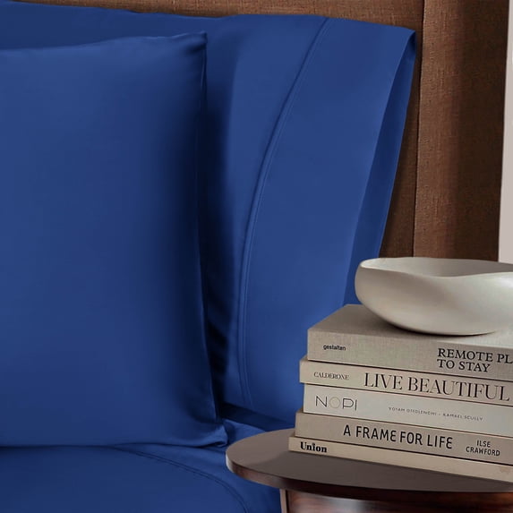 BNM 300 TC Rayon From Bamboo Pillowcase Set, King, Smoke Blue