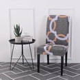 thumbnail image 3 of 2pcs/4pcs Stretchy Spandex Fitted Banquet Chair Cover Dinning Event Slipcover with Printed Pattern For Hotel Dining Wedding Party Catering, 3 of 4