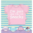 thumbnail image 2 of Shop4Ever I'm Just Here for the Snacks Funny Baby's Bodysuit Infant Cotton Romper 6 Months Pink, 2 of 5