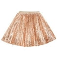 thumbnail image 2 of Girls Tutu Skirt Layers Rose Gold Tutu Girls Sequin Skirt Elastic Waist Tulle Ballet Skirts Girls Party Dress 13-14 Years, 2 of 3